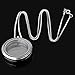RUBYCA Living Memory Floating Charm Round Glass Locket Pendant Necklace 20 Inches 10pcs Silver Color