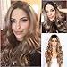 SAPPHIREWIGS Black Dark Roots Ombre Brown Color Women Gift Daily Makeup Fashion Blogger Celebrity Wedding Party Synthetic Lace Front Wigs
