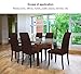 Fuloon 6 Pack Super Fit Stretch Removable Washable Short Dining Chair Protector Cover Seat Slipcover for Hotel, Dining Room, Ceremony, Banquet Wedding Party