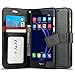 J&D Case Compatible for Huawei Honor 8 Case, Wallet Stand Slim Fit Heavy Duty Protective Shock Resistant Flip Cover Wallet Case for Huawei Honor 8, Not Compatible with Honor 8X Black