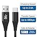 USB Type C Cable,LELONG (2pack,6ft) 90 Degree Right Angle Durable Nylon Braided Fast Charger Cord Compatible Samsung Galaxy S10 S10+ S9 S8 Plus Note 9 8,Moto Z,LG V30 G6 G5,Nintendo Switch and More