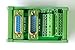 Electronics-Salon DB15 D-SUB DIN Rail Mount Interface Module, DSUB Male/Female, Breakout Board.