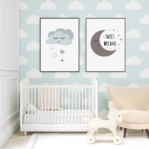 cloud and moon nursery decor