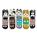 QBSM Womens Cute Dog Owl Animal Crew Socks Colorful Novelty Cotton Socks 5 Pack 5 Colorful Cute Dogs One Size
