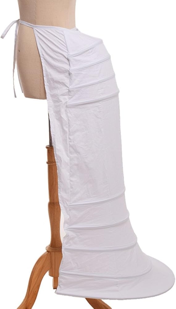 GRACEART Women's Victorian Crinoline Hoop Bustle Cage Pannier, White - Image 5
