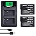 DIGIeye 2 x 1400 mAh DMW-BLC12 Battery (2-Pack) and Dual USB Charger for Pansonic DMW-BLC12 and Panasonic Lumix DMC-FZ200, DMC-FZ1000, DMC-G5, DMC-G6, DMC-G7, DMC-GX8, DMC-G85, DMC-GH2