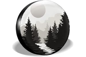 ABSOP Abstract Moon Spare Tire Cover Mountain Tree Waterproof Dust-Proof Universal Spare Wheel Tire Covers 17 Inch Fit for RV Trailer Truck Jeep Rv SUV Truck Camper Travel Trailer Accessories