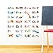 DECOWALL DW-1308 Alphabet ABC and Animals Kids Wall Stickers Wall Decals Peel and Stick Removable Wall Stickers for Kids Nursery Bedroom Living Room (Medium) d?cor