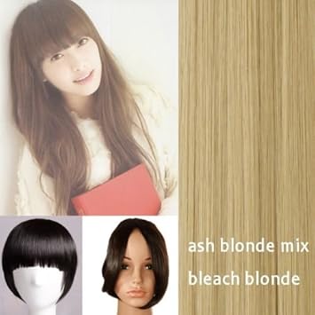 Natural Hair Extensions Clip In Front Bangs Fringe Human Straight