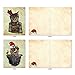 ‘Christmas Steampunk Cats’ Holiday Notes, Boxed Set of 10 Victorian Kittens Christmas Cards (4 x 5.12 Inch), Vintage Cat Portraits in Dandy Attire Cards, Feline Ladies and Gentlemen Cards M6554XSB