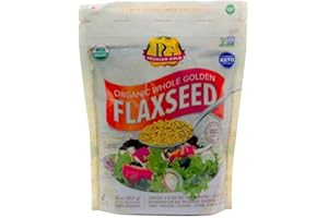 Premium Gold | Organic Whole Flax Seed | 2 lbs, Gluten-Free, Non-GMO, Kosher, Raw Seeds, Excellent Source of Fiber, Source of Omega-3, Plant-Based Protein, Ideal for Beverages, Baking & Topping