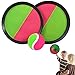 Dazzling Toys Catch Ball Set | Self Stick Toss and Catch Sports Family Game for Ages 3 and Up | Paddle Ballgame with Catch Mitt and Activity Ball (1 Pack)