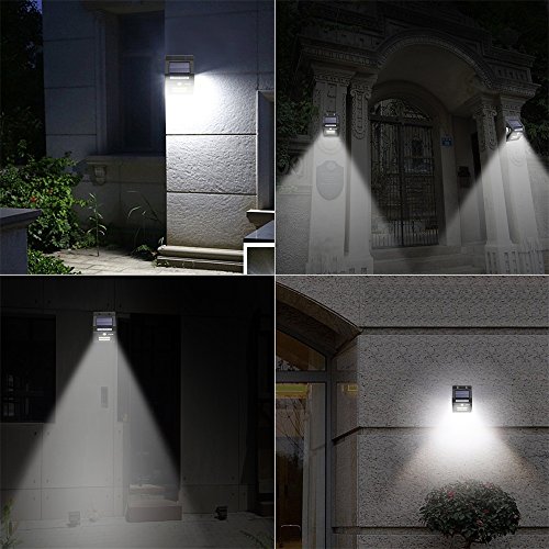 Solar Lights Outdoor Motion Senso 5W COB LED powered Wireless Waterproof Security Lights with 0.4W Back Night Light, for Door, Patio, Deck, Yard, Garden, Driveway, Porch, Stairs, Outside Wall. (2-pack
