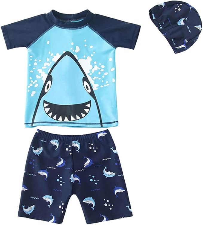 baby boy swim set with hat