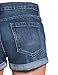 LookbookStore Women's High Waisted Rolled Hem Distressed Jeans Ripped Denim Shorts