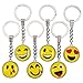 42 Piece +1 Back to School Emoji Assorted Party Gift Pack With FREE Gift (Includes 12 Pencils, 12 Erasers, 12 Sharpeners and 6 Key Chains + 1 Bonus Emoticon Wristlet Purse) by Bottles N Bags