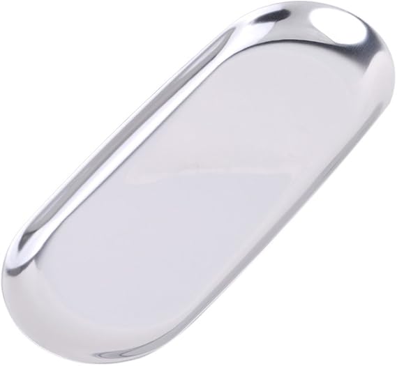 Albeey Badezimmer Tablett Edelstahl Kosmetik Organizer für Make-up