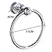 AUSWIND Silver Chrome Polished Crystal Towel Rings Brass Wall Mounted With False Clear Crystal Decorate Solid Brass Towel Holder Bathroom Accessories