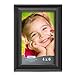 Icona Bay 4 by 6 Picture Frames (4x6, 6 Pack, Matte Black) Wood Photo Frames, Wall Mount Hangers and Table Top Easel, Landscape as 6x4 Picture Frames or Portrait as 4x6, Lakeland Collection