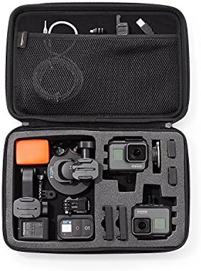Viral commodities Basics Large Carrying Case for GO Pro and Action Cameras (Black)