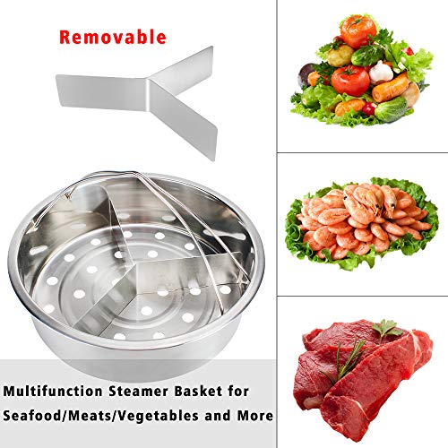 Accessories for Instant Pot,Accessories Compatible with 5/6/8Qt Instant Pot - 60 Pcs Cake Baking Papers,2 Steamer Baskets,Non-stick Springform Pan,Egg Rack,Egg Bites Mold,Kitchen Tong,Dish Plate Clip