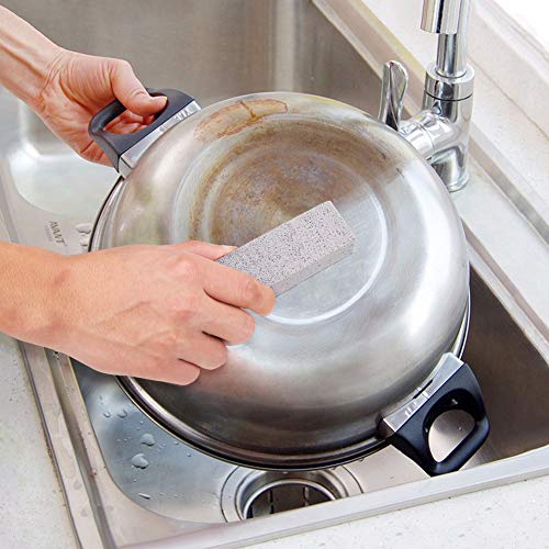 Pumice Cleaning Stone Pumice Sticker Cleaner Scouring Pads Grill Brick for Removing Toilet Bowl Ring,Bath,Swimming Pool,Kitchen and Household(20 Pack) - Thumbnail 4