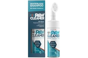 BLUECARE LABS Dog Paw Cleaner for Dogs Paw Washer No Rinse Waterless Dog Shampoo for Sensitive Skin & Dry Itchy Paw Relief for Large Dog Washing Brush for Small Dogs Cat Paw Cleaner Foot Washer Organic Foam 5fl oz.