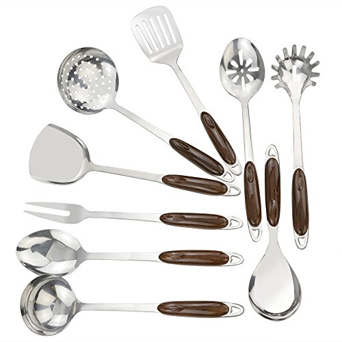 Cand 9-Piece Stainless Steel Kitchen Utensil Set, Cooking Utensils - Thumbnail 6