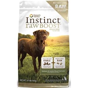 Instinct Raw Boost Grain-Free Venison Meal & Lamb Meal Formula Dry Dog Food by Nature's Variety, 4.1-Pound Bag Instinct Raw Boost Grain-Free Venison Meal & Lamb Meal Formula Dry Dog Food by Nature's Variety, 4.1-Pound Bag