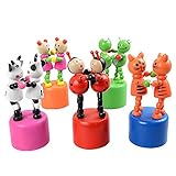 SMTSMT Kids Dancing Stand Colorful Rocking Pas DE deux Wooden Toy