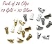 Metal Bulldog Clips for ID Badge Holders Lanyards Jewelry - Mini Alligator Grip Style (Gold and Silver)