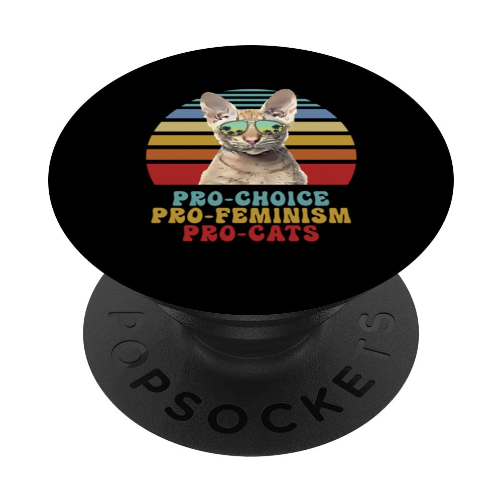 Pro Choice Pro Feminism Pro Cats Women's Rights Feminist PopSockets Swappable PopGrip