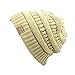 Winter White Ivory Thick Slouchy Knit Oversized Beanie Cap Hat