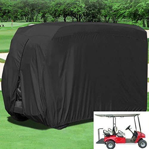 Lmeison Golf Cart Cover 4 Passenger Waterproof, 4 Seater Golf Cart Cover 80″ L Roof 400D EZ GO Cover Dustproof and Windproof, Golf Cart Accessories for Club Car, Yamaha Golf Carts, Black Lmeison Golf Cart Cover 4 Passenger Waterproof, 4 Seater Golf Cart Cover 80″ L Roof 400D EZ GO Cover Dustproof and Windproof, Golf Cart Accessories for Club Car, Yamaha Golf Carts, Black