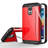 Galaxy S5 Case, OBLIQ [Skyline Pro][Red] + Screen Shield - Premium Slim Tough Thin Armor Fit Bumper Smooth Finish Dual Layered Heavy Duty Hard Protection Cover for Samsung Galaxy S5