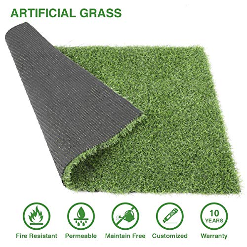 Cosyzone Artificial Grass Synthetic Turf Rug Lawn Mat Pad for Dog Pet Indoor Outdoor Landscape Patio (4.9ft x 3.28ft=16 Sqaure ft)