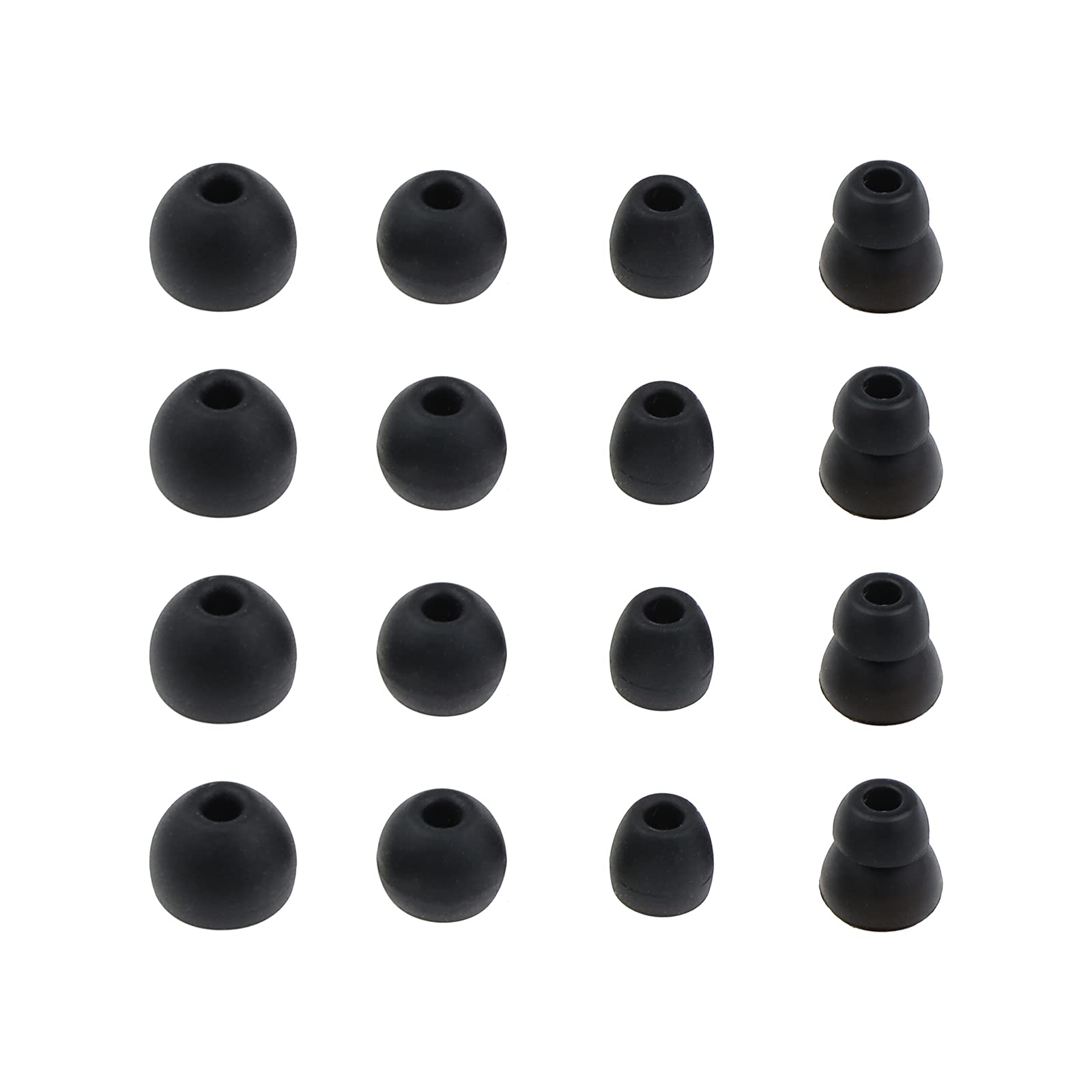 Be In Your Mind 16pcs Soft Anti Drop Eartips Earbuds Silicone Protective Cover 4 Size Compatible with Powerbeat 3/Powerbeat Pro Wireless Earphone Black