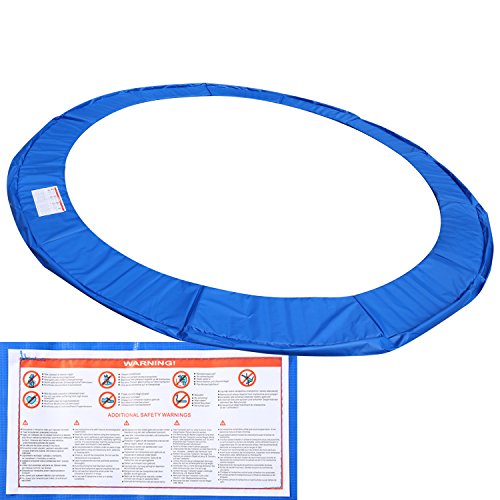 Bluefringe Replacement Trampoline Safety Pad Spring Cover Surround PVC Pad Foam Spring Blue or Colorful Cover Padding Pads Fit 10FT 12FT 14FT 15FT