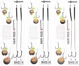 Korda Basix Hair Rigs Wide Gape 8 18lb BASIX Coated Hooklink Ready to Use