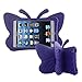 Feitenn iPad Mini 5 Case for Kids, iPad Mini Case Cover, 3D Cartoon Butterfly Non-Toxic Lightweight EVA Shockproof Drop Proof Stand Bumper for Ipad Mini 5 / Mini 4 / Mini 3 / Mini 2 / Mini 1 (Purple)