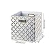 BAIST Foldable Storage Cube Bins 11 x 11 Collapsible Decorative Fabric Storage Cubes Organizer Cubbies Storage Cubes Woven Baskets for Storage, Closet, Food, Toys, Shelf (4-Pack, Gold Circle)