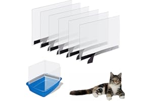 Oncpcare 6 Pack Cat Litter Box Pee Shields, High Side Open Top Kitty Pan Shield - Keep Litter in The Pan, (Box Not Included)