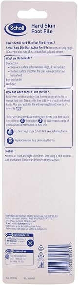 Scholl Dual Action Foot File Removes Rough Dry Skin for Soft Smooth Feet view 2