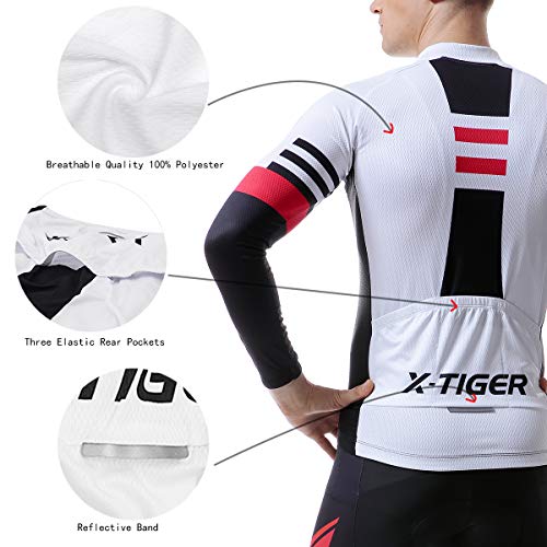 image for X-TIGER Cycling Clothes for Men Long Sleeve Mountain Bike Road Bicycle