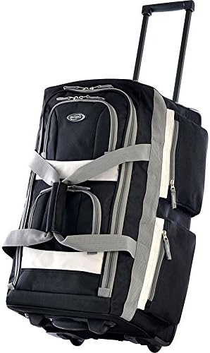 Olympia USA Eight Pocket 26" Rolling Duffel (Black)