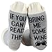 Moyel Women If You Can Read This Wine Food Funny Party Crew Socks For Wine Lover (3 Pairs Wine) (3 Pairs Wine)