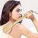 Haveia Bath Body Brush Boar Bristles Exfoliating Body Massager with Long Wooden Handle for Dry Brushing and Shower