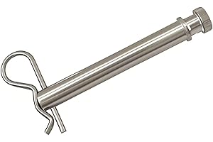 TIMILGE TS35010 Stainless Steel Trailer Hitch Pin and Clip for B&W 2" & 2.5" Hitch Pins Keeper Clips Easy Installation and Removal Save Space(Silver)