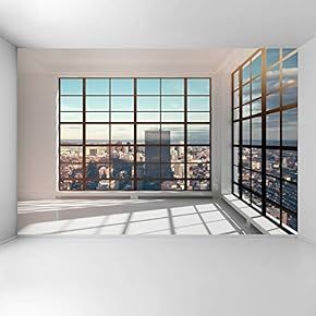 Wall Mural 3D Cityscape Removable Wallpaper Wall Sticker for Bedroom Living Room - 66x96 inches