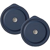 EuChoiz Silicone Storage Cover Lids Replacement for Pyrex 7402-PC 7 Cup and Anchor Hocking Glass Bowls Round Mixing Container